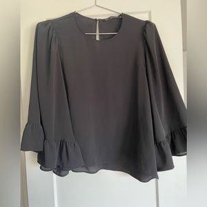 Zara Bell Ruffle Sleeve Top Size XS